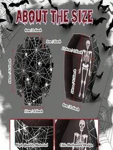 24pcs/12pcs/8pcs/4pcs/1pc Halloween Themed Gift Boxes, Featuring Grave, Coffin, Skull, Bat, Spider Web And Spider Patterns, Suitable For Halloween Party, Day Of The Dead Celebration, Carnival And Haunted House Props - One Size Fits All - View 4