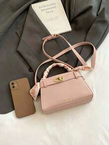 Women's Mini Fashion Versatile Colorblock Casual Handbag - Pink - View 5