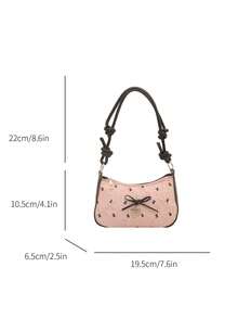 Niche High-Aesthetic Ditsy Floral Crossbody Shoulder Bag For Women 2026 New Fashion Casual Minimalist Large Capacity Pleated Handbag - Pink - View 9