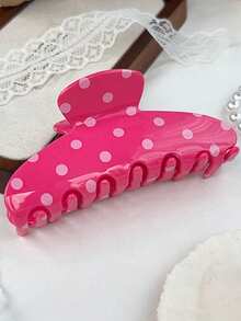 New Polka Dot Hair Clip, Non-Slip Hair Accessory, Perfect For Ponytails And High Buns, Suitable For Girls, Ideal For Daily Use And Parties Beach Claw Clips - Multicolor - View 6