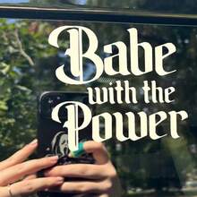 1pc Babe With The Power Car Sticker, Suitable For Car Windows And Bumpers - Powerful Baby - View 5