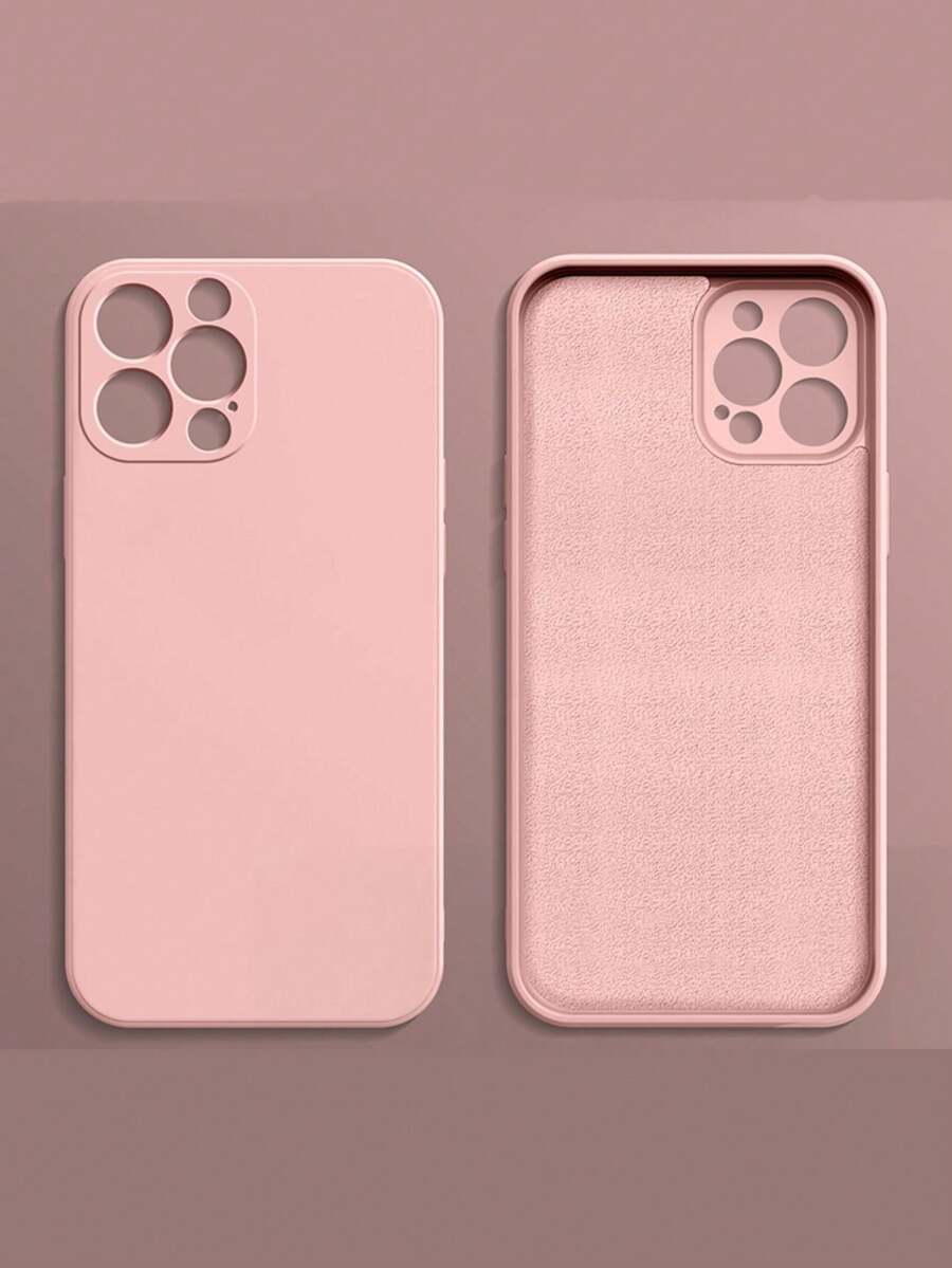 1 Stylish Phone Case, Does Not Include Lanyard Or Stand. Compatible With Basic Cases. Compatible With 16-Inch Phones. Solid Pink TPU Phone Case, 1 Piece. - Pink - View 1