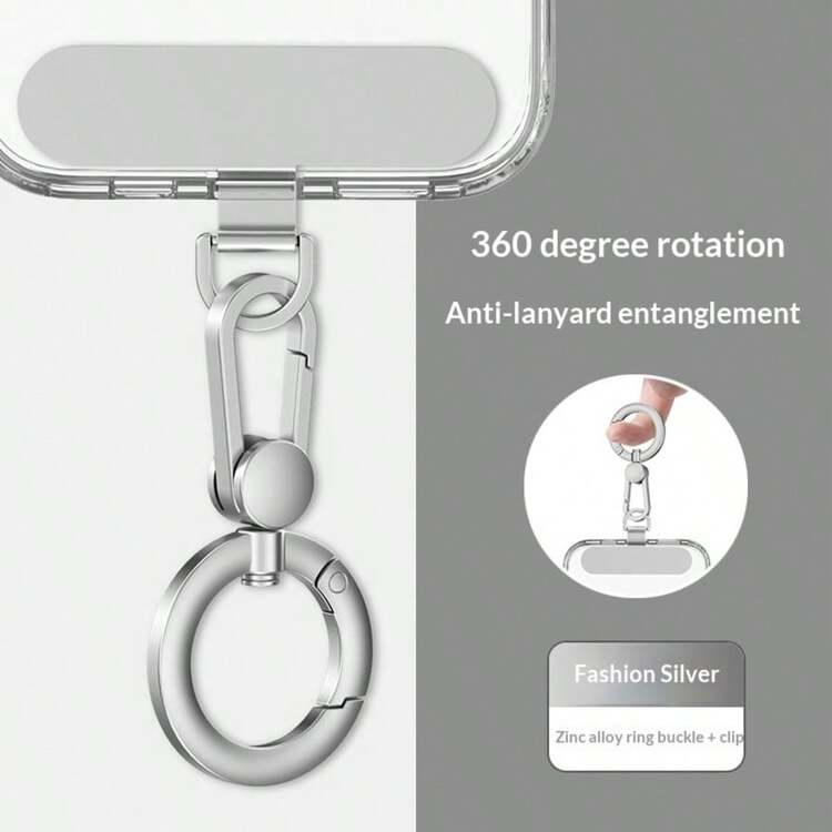 アクセサリー si 360° Rotatable Phone Lanyard, Zinc Alloy Keychain, Detachable Mini