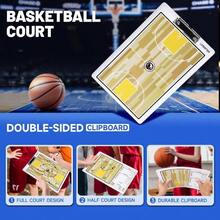 Basketball Dry Erase Clipboard, Waterproof Basketball Clipboard Double-Sided Basketball White Board Writable And Erasable Basketball Dry Erase Board White - White - View 3