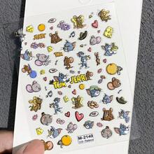 Warner Bros 2pcs/1pc Pack, Tom And Jerry & Mary 5D Embossed Nail Art Stickers - Cute Cartoon Decals, Suitable For Nail Art, Scrapbooking And DIY Crafts (Random Style) - Multicolor - View 8