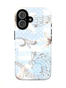 An Elegant Phone Case That Does Not Include A Lanyard Or Stand. This 2-In-1 Thick Case Features A Retro Floral Aesthetic – A Protective Cover With A Stylish Design Of Flowers, Musical Notes, And Butterflies. It Is Compatible With The Following Phones: 17, 17 Air, 16, 15, 14, 13, 12, 11, PRO, X, XS, PLUS, And Also S21/22/23/24/25 Ultra/FE+, NOTE20 Ultra, A71/56/55/54/53/52/36/34/26/25/23/16/15/14/13/06. A Thoughtful Birthday Gift For Girlfriends, Boyfriends, And Friends. - 多色 3 - 查看 1