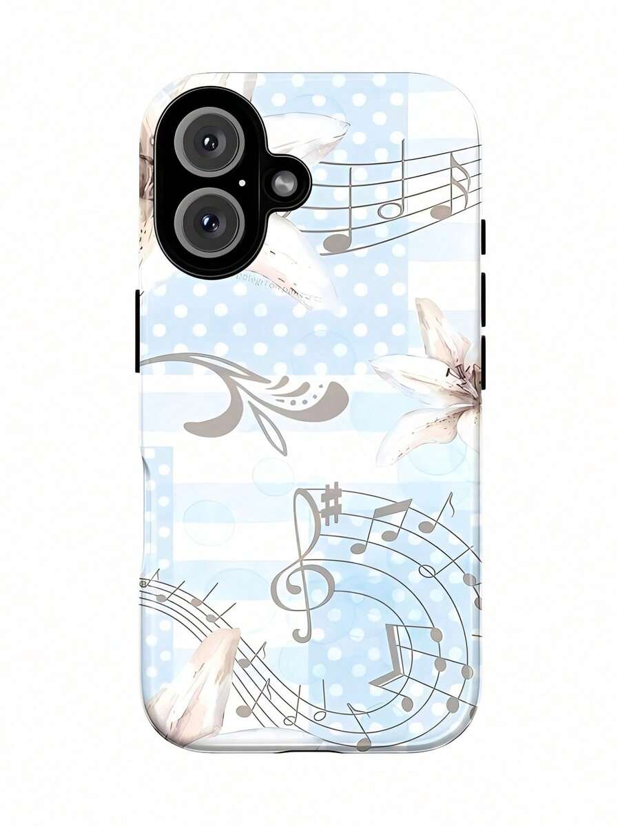 An Elegant Phone Case That Does Not Include A Lanyard Or Stand. This 2-In-1 Thick Case Features A Retro Floral Aesthetic – A Protective Cover With A Stylish Design Of Flowers, Musical Notes, And Butterflies. It Is Compatible With The Following Phones: 17, 17 Air, 16, 15, 14, 13, 12, 11, PRO, X, XS, PLUS, And Also S21/22/23/24/25 Ultra/FE+, NOTE20 Ultra, A71/56/55/54/53/52/36/34/26/25/23/16/15/14/13/06. A Thoughtful Birthday Gift For Girlfriends, Boyfriends, And Friends. - 多色 3 - 查看 1