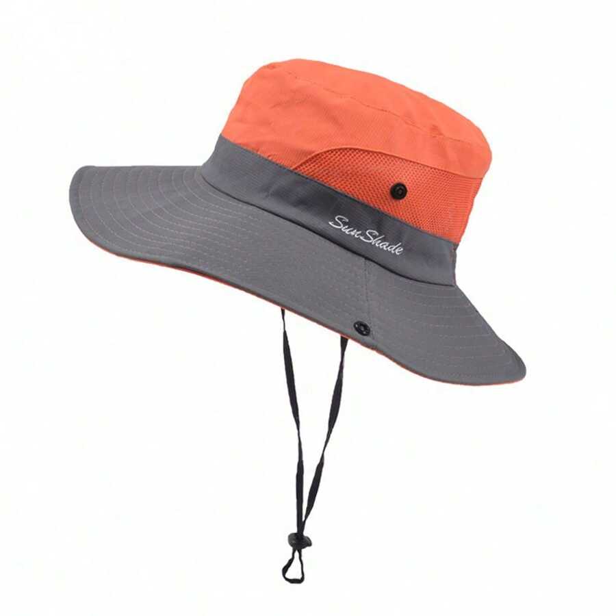 1 Piece, Unisex Sun Protection Bucket Hat, Summer Sun Hat For Women, Quick-Drying Outdoor Hat, Suitable To Match With Summer Clothes And Dresses - Jeruk - View 1