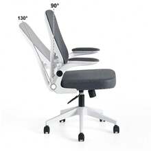 Highly Adjustable Office Chair, Swivel Mesh Back Computer Chair, Soft Seat Cushion And Mobile Roller Design, Suitable For Office Desk/Study Desk/Home Workspace - White - View 5