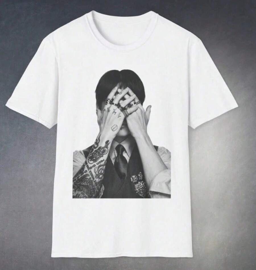 Camiseta unisex para adultos, Camiseta de color confort de Jung Kook, Camiseta gráfica de Bangtan Sonyeondan, Camiset - Blanco - Ver 1