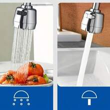 1PC Faucet Filter Splash-Proof Aerator, Kitchen Universal Swivel Pipe Spray Head, Kitchen Faucet Filter - A - View 2