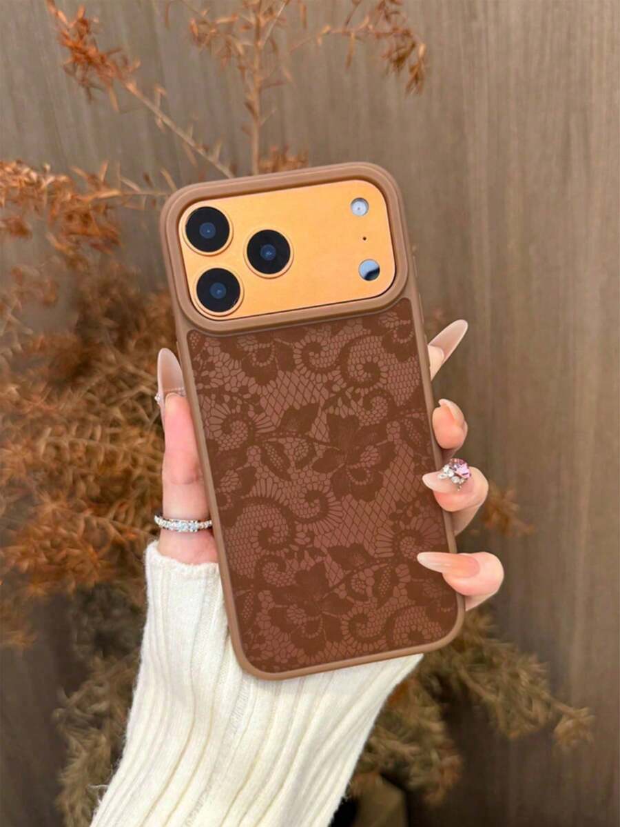 1 pieza de funda de teléfono a la modaNo incluye cordón ni soporte. Negro. LaceFashion1 unidadNegroEncajePatrónMateTransparenteFundaDeTeléfonoCompatibleConIphone17,17pro,17Air,17promax,11,11Pro,11promax,12,12Pro12Promax,13,13pro,13promax,14,14pro,14PLUS,14promax,15,15pro,15PLUS,16,16pro,16promax,16PLUSSpringGiftPartyBirthday - Encaje marrón al tacto - Ver 1