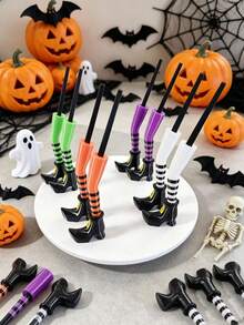 2pcs Halloween Flower Pot Decor, Suitable For Halloween Party, Trick Or Treat, Horror Theme Party, Halloween Candy Party, Cosplay Party, Theme Party, Vintage Style Party And Haunted House Decoration - One Size Fits All - View 5