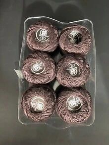 6pcs/Box Solid Color Lace Thread, Mini Spools, Approx. 25m/Spool, Boxed Cross Stitch Cotton Thread, Multi-Color Ball-Shaped Pure Cotton Embroidery Thread Set, Suitable For Crafters And Sewing Classes, Casual Country Style Handmade Accessories - Solid Color No. 8 Lace Thread - View 14