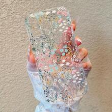 1 elegante funda para teléfono, no incluye cordón ni soporte [Patrón Floral] Funda protectora transparente que no amarillea para 16 Pro, 14Plus, 13, 12, 11 X/XS. Funda a prueba de golpes - Protección, Carcasa - transparente - Ver 1