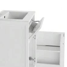 Mobile bagno in MDF, 51 x 46 x 87 cm, completamente laccato, con cassetto scorrevole e ripiani regolabili, ripiani  , gambe alte, lavabo integrato, bianco - Bianco - Visualizzare 11