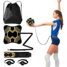 4pcs/Set Volleyball Spike Trainer, Elastic Self-Training Volleyballs Resistance Band, Volleyball Equipment Training Aid Improves Serving, Jumping, Arm Swing Mechanics And Spiking Power - Multicolor - View 1