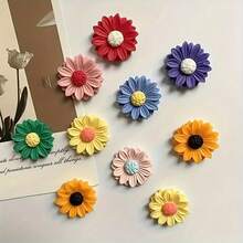 1/3/5/8/10/12/14/20pcs Fun Sunflower Resin Fridge Magnets, Suitable For Kitchen Refrigerator, Can Be Used As Small Gifts For Family And Friends, Warm And Shiny Sunflower Decorative Magnets, Table Decoration, Kitchen Decoration, Suitable For Kitchen, Living Room, Office, Bulletin Board, Holiday Gift - one-size - View 8