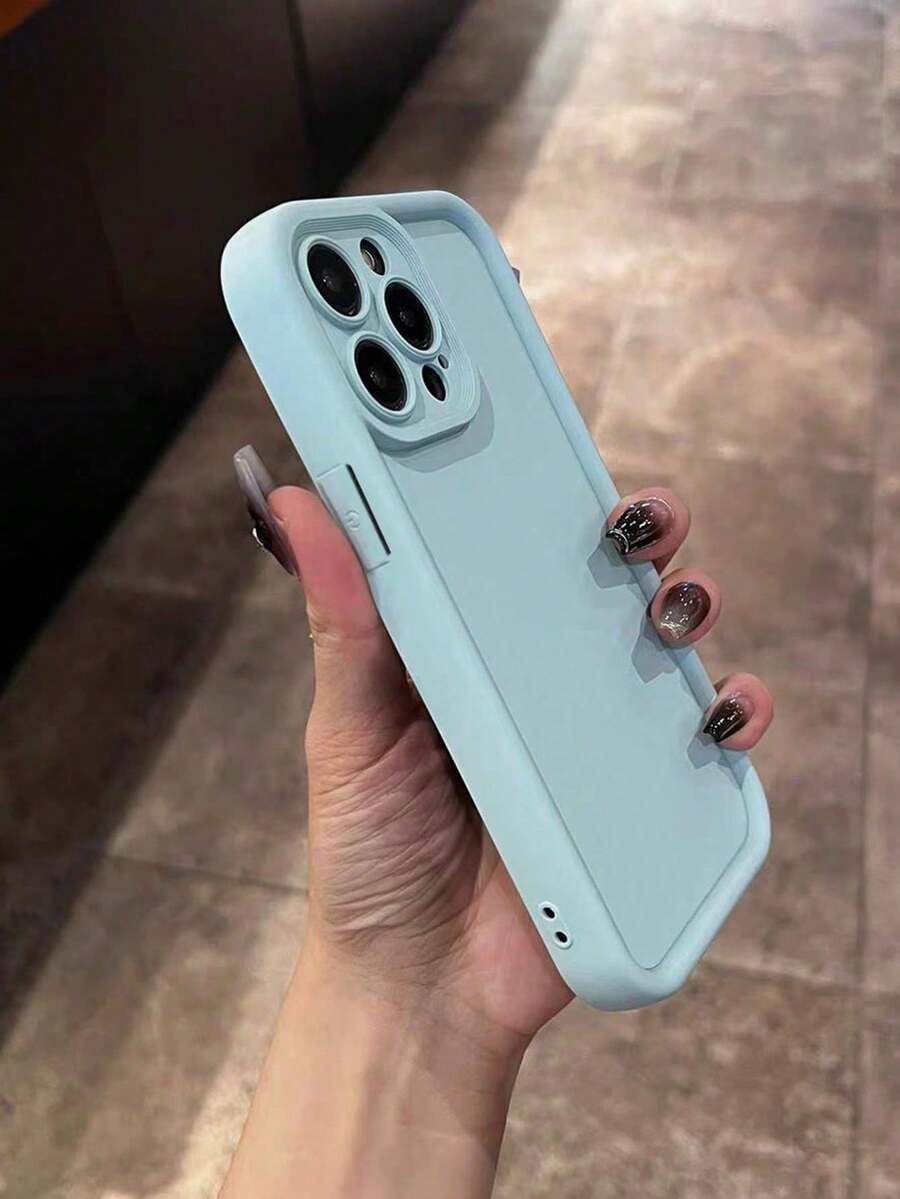 1 Stylish Phone Case. Does Not Include Lanyard Or Stand. Free Shipping. Soft Textured Silicone Phone Case, Rosette Color, Thick, Shockproof, Kid-Friendly Design, Compatible With 16/16Pro/16ProMax/16Plus/15XR/8. - 彩色 - 查看 1