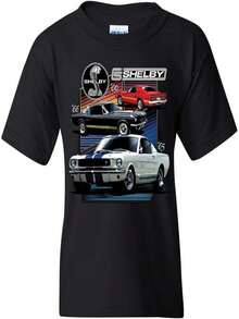 Mustang Shelby GT350 GT500 - playera juvenil American Muscle Cars para ni?os - Negro - Ver 1