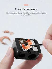 1/2/3/6pcs Transparent Cover Pencil Sharpener, Dual-Hole Sharpener, Portable Makeup Tool, Professional Eyebrow Pencil Eyeliner Pencil Sharpener, Simple And Portable, Suitable For Most Pencil Sizes, Student Stationery, Office Supplies, Back To School Season Must-Have - Double-hole Pencil Sharpener - View 4
