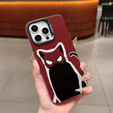 Phone Case - A Protective TPU Material Case With A Vibrant Black And Red Cat Mask Design, Precisely Designed For Drop Protection, Compatible With Apple - 彩色 - 查看 4