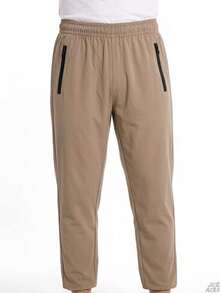 Quick-Drying Pants/Zippered Pocket/Elastic Waistband/Sporty/Casual - 米色 - 查看 1