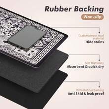 Coffee Mat, Boho Style Dish Drying Mat, Fast Water Absorption, Hide Stains, Easy To Clean, Fit Coffee Bar Accessories, Bar Mats For Countertop - Multicolor - View 5