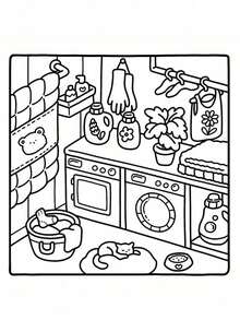 1pc LITTLE CORNER Coloring Book, Minimalist Bold Line Stress Relief Design, Holiday Gift, Back To School Supplies, [Essential Hand Drawn] Zero-Based Tracing Coloring Book, Stress Relief Doodling - Multicolor - View 5