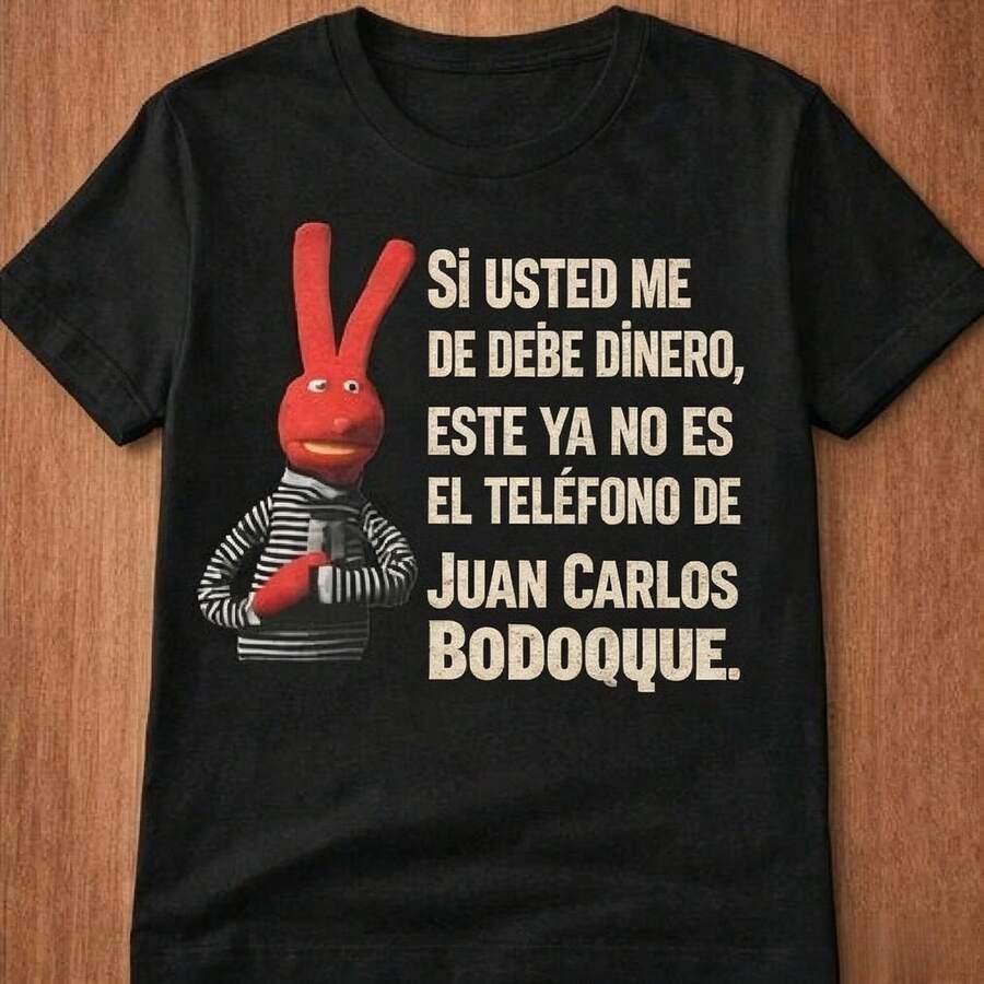 2026 New Men's T-Shirts, Unisex Aesthetic 31 Minutos Short Sleeve T-Shirt, Flexible Fabric, Round Neck, Casual Holiday Clothing - 黑色 - 查看 1