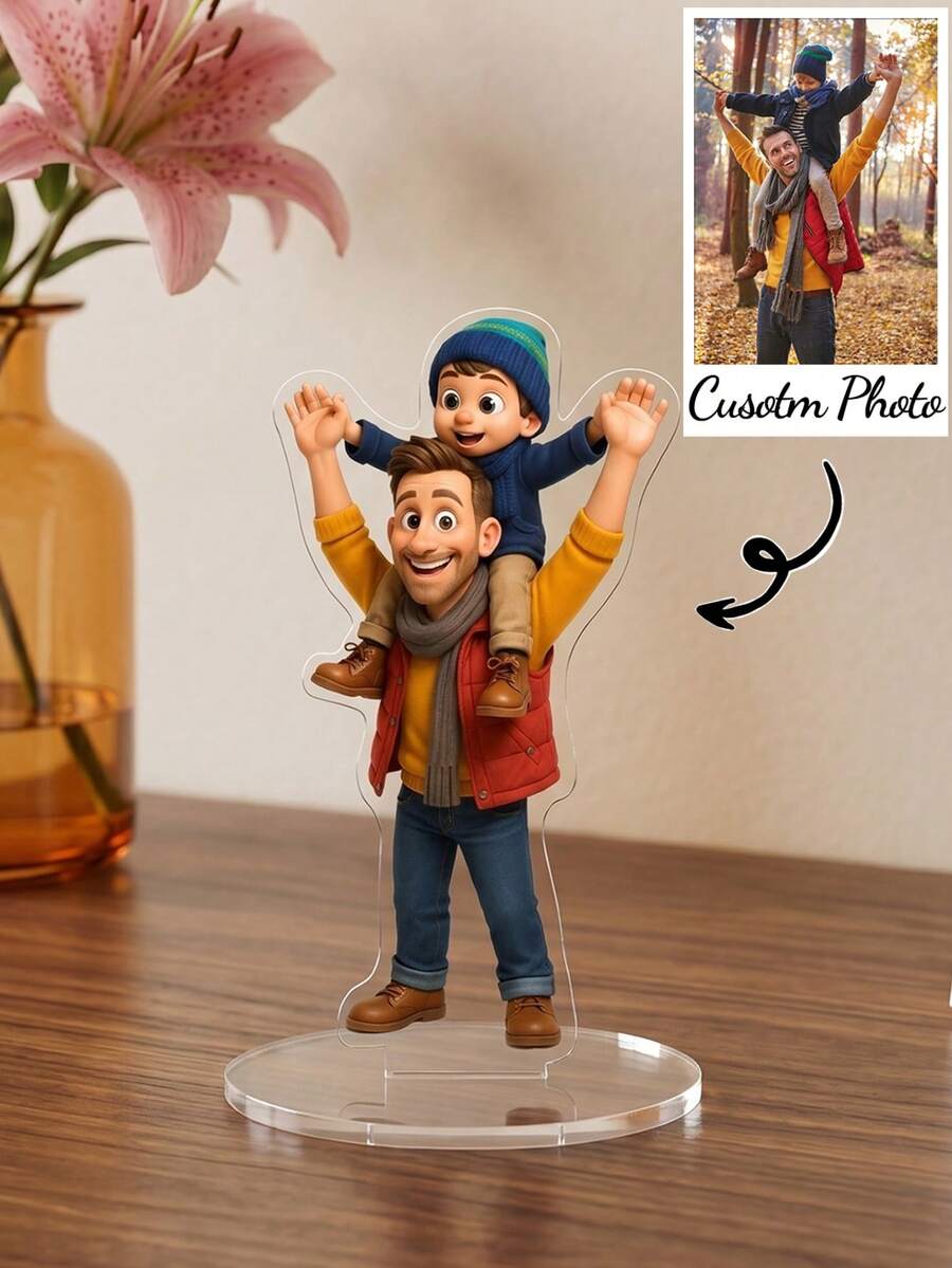 Figur Akrilik 3D Kustom untuk Hari Ayah, Bingkai Foto, Hadiah Ulang Tahun, Hadiah Ulang Tahun Pernikahan, Dekorasi Rumah, Koleksi, Lucu, Ulang Tahun Pernikahan, Kenang-kenangan Wisuda, Hadiah Hari Ibu & Hari Ayah, Dekorasi Pernikahan, Hadiah yang Berkesan, Hadiah Unik, Hadiah Kenang-kenangan - MultiWarna - View 1