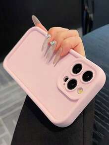 1 Stylish Phone Case. Does Not Include Lanyard Or Stand. Free Shipping. Soft Textured Silicone Phone Case, Rosette Color, Thick, Shockproof, Kid-Friendly Design, Compatible With 16/16Pro/16ProMax/16Plus/15XR/8. - Rose - View 6