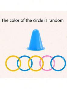 Small Animal Interactive Toss Ring Toy, Educational Rabbit Training Cone And Colorful Ring Set, Suitable For Rabbits, Hamsters, Guinea Pigs To Relieve Stress - A - View 11