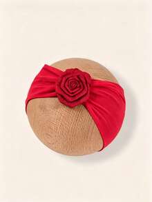 3pcs Solid Color Rose Flower Princess Headband, Comfortable Soft Elastic Hair Accessories Set, Suitable For Photography And Gifts - Multicolor - View 2