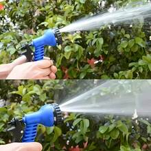 Ein Gartenschlauch mit Sprühdüse, ausziehbar, 7 Sprühmuster, langanhaltend Gartenschlauch geeignet zum Gießen von Blumen, Baden von Haustieren, Waschen von Autos und Außenreinigung. - Blau - Übersicht 6