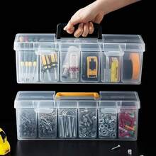 7pcs (6 Small Boxes + 1 Large Box) Tool Parts Storage Box, Multi-Compartment Portable Transparent Tool Organizer, Home Screw, Wrench, Hardware Accessories Sorting Box, Toy Organizer Box, Portable Divider Sorting Box - Ideal Storage And Tool Organizer Choice - A - View 2