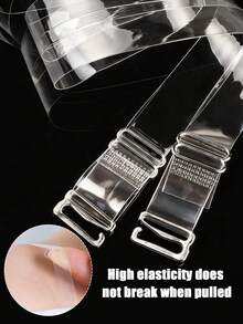Invisible Transparent Bra Strap Set - 1 Back Strap + 2 Shoulder Straps, Suitable For Backless Dresses, Weddings And Parties, Non-Slip Adjustable Width - Multicolor - View 3
