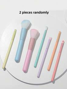Colorful Macaron Makeup Brush Set, Loose Powder Brush, Contour Brush, Blending Brush, Eyeshadow Brush, Beauty Tools, Soft Bristles, Diva Mixed Makeup First Choice - Multicolor - View 10