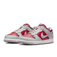 Nike Dunk Low "" Retro Street Classic Comfortable Versatile Low-Top Skate Shoes Unisex Grey Red - Gray-red - View 4