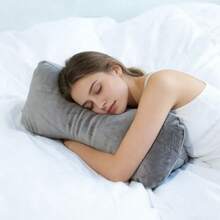 1pc Nap Pillow, Rest Cushion, Neck Support Pillow, Sofa Pillow, Office/Home, Dorm Pillow, Car Triangle Pillow - Grey - View 12