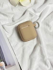 純色框架防摔矽膠耳機保護殼，適用於 4 Pro 3 2 1 /2 保護殼 - 杏色 - 查看 1