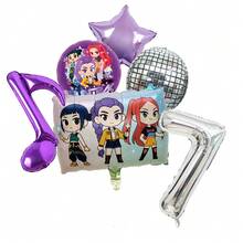 KPop Demon Hunters Purple Cool Girl Kids Birthday Party Decoration Ball Number Balloon Set, Baby Shower Party Supplies, Gift Toys - Balloon Set - View 10
