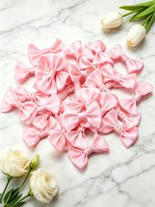 50PCS/30PCS Polyester Bows, Gift Box Decoration DIY Handmade Jewelry Making Accessories, Jewelry Hair Accessories, Clothing Doll Decoration, Garment Accessories - Satin Waistband Bow - View 34