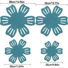 4/8pcs 2mm Thick Felt Pot Protectors Anti-Scratch Non-Stick Separator Pads Heat Insulation Protection Kitchen Cookware Tools - Lake Blue - View 9