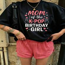 Heartfelt Daily Casual Graphic T-Shirt 100% Cotton Oversized Soft Breathable Casual Crewneck Short Sleeve Top Cute Aesthetic Daily  Basic Casual Wearers Fashion Lovers Daily Outfit Enthusiasts Gift Givers - 黑色 - 查看 18