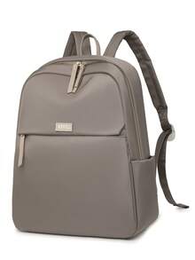 Women's Nylon Solid Color Quilted Large Capacity Versatile Backpack, Simple Casual Student Backpack, Storage Travel Bag, Commuter Bag - Khaki - View 6