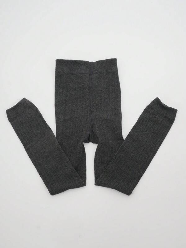 1 chiếc quần legging gân cho trẻ em, quần tất dài 9/10 chống hở