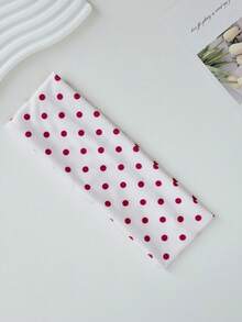1 pièce/2 pièces/3 pièces/5 pièces/6 pièces Bandeau de sport élégant et doux à imprimé pois en tissu élastique pour femmes, convient pour le quotidien, la fitness - Multicolore - Voir 20