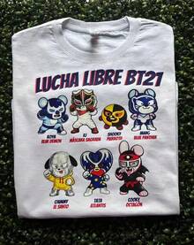 2026 Estampado de  camisas de mujer,Playera Lucha Libre - Blanco - Ver 1