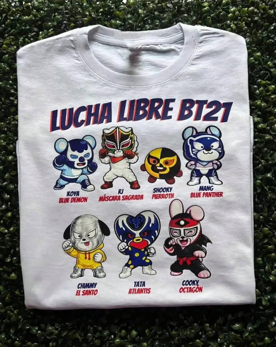 2026 Estampado de camisas de mujer,Playera Lucha Libre - Blanco - Ver 1